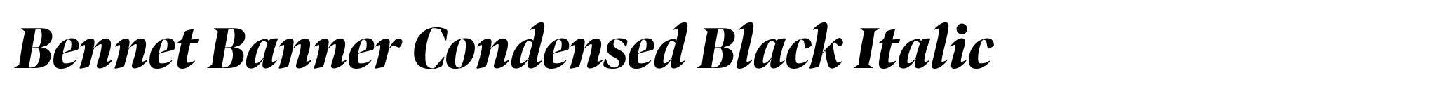 Bennet Banner Condensed Black Italic image